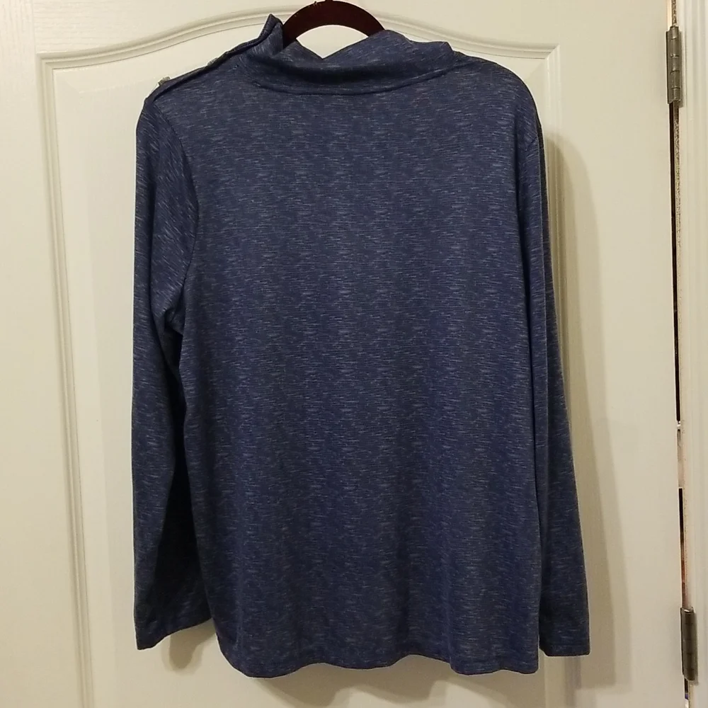 St. John's Bay Mock Neck Top - Picture 2 of 7